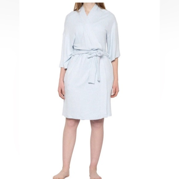 UGG NEW Monrose Robe Sky Heather Light Blue Womens XS Bathrobe - Picture 1 of 6